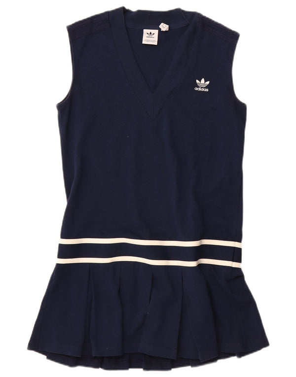 Abito da tennis da donna Adidas UK 8 Small in poliestere blu navy