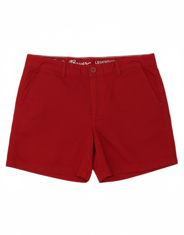 EDDIE BAUER Womens Legendwash Chino Shorts US 8 Medium W32  Burgundy