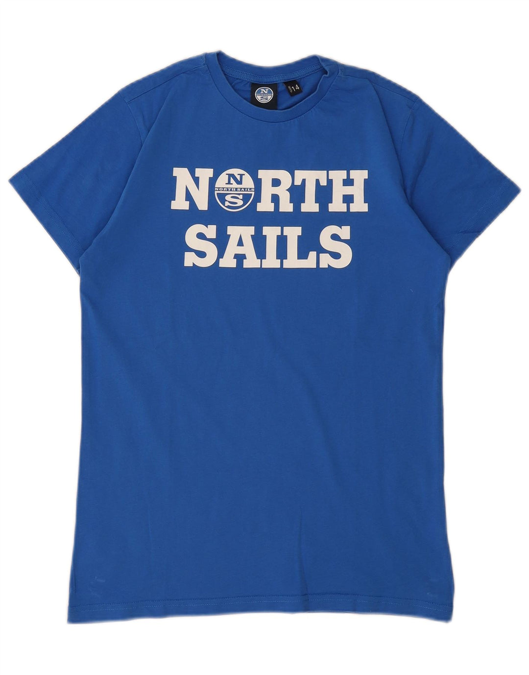 NORTH SAILS Boys Graphic T-Shirt Top 13-14 Years Blue Cotton