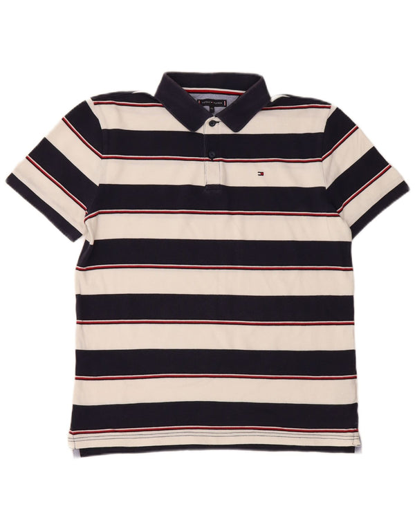 TOMMY HILFIGER Polo Bambino 15-16 Anni Cotone a Righe Blu Navy