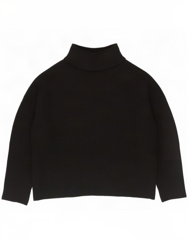 Maglione maglione a collo alto da donna Massimo Dutti UK 14 medio nero