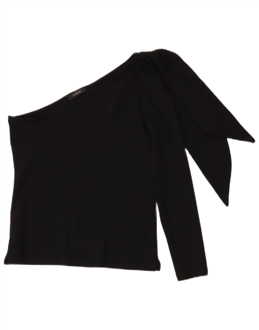 Top monospalla da donna Marks & Spencer UK 10 piccolo in viscosa nera