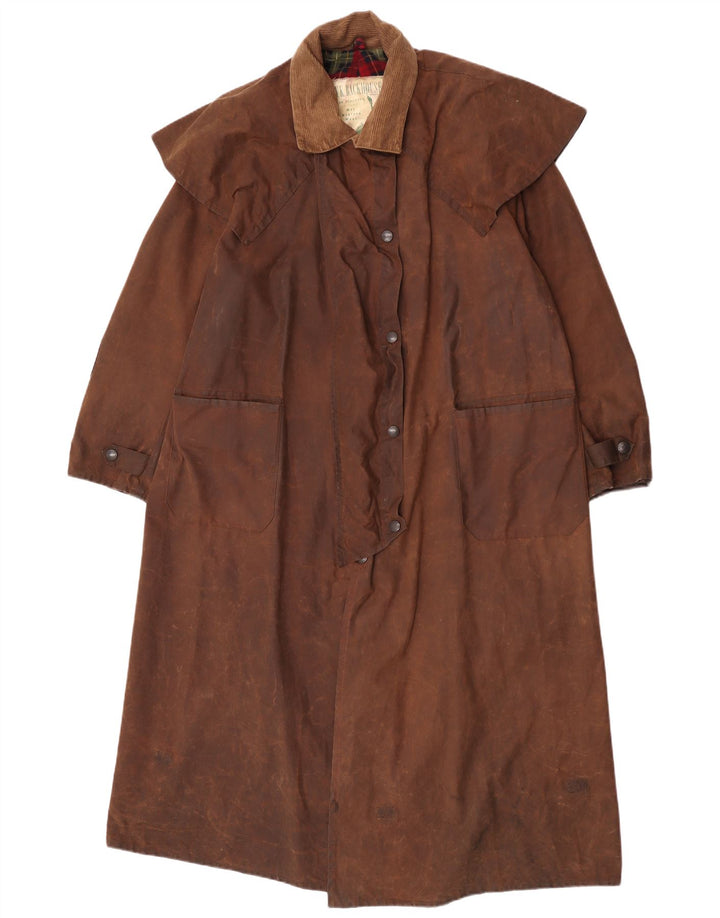 W.K. BACKHOUSE Cappotto con mantella cerata oversize da donna UK 14 Marrone medio