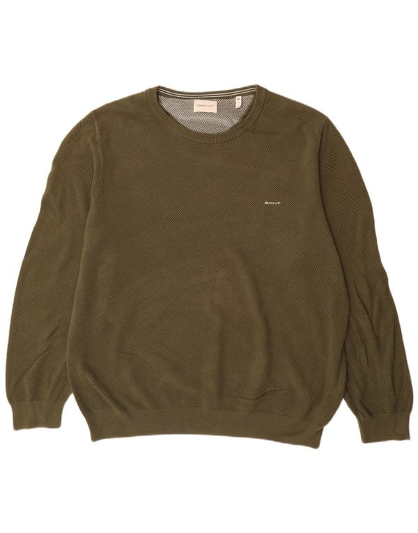 Maglione maglione girocollo da uomo Gant 2XL cotone kaki