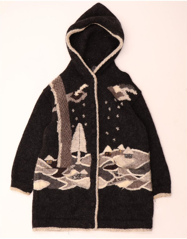 DOBRILA Maglione cardigan oversize da donna UK 16 Large Grey Novità