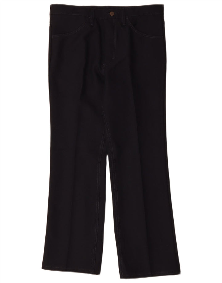 Pantaloni casual dritti da uomo Wrangler W33 L29 poliestere blu navy