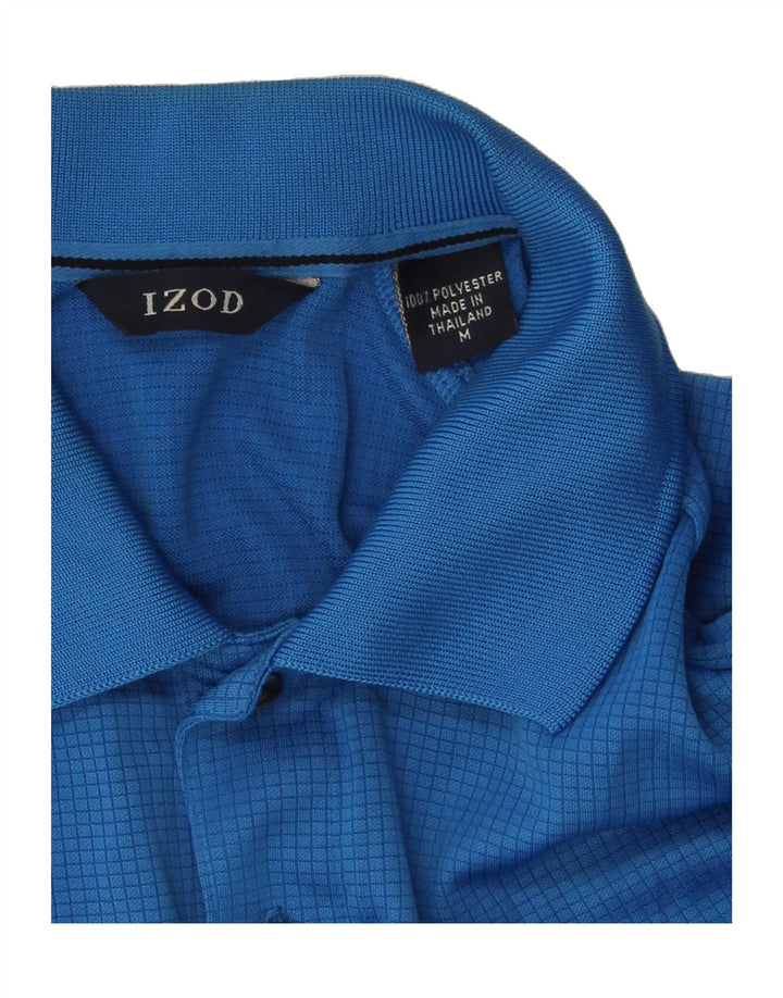 IZOD Mens Polo Shirt Medium Blue Polyester Vintage Izod and Second-Hand Izod from Messina Hembry 