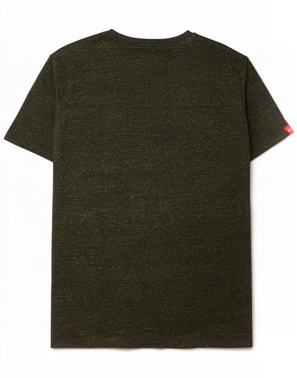 T-shirt grafica da uomo Superdry Top grande in cotone chiazzato verde