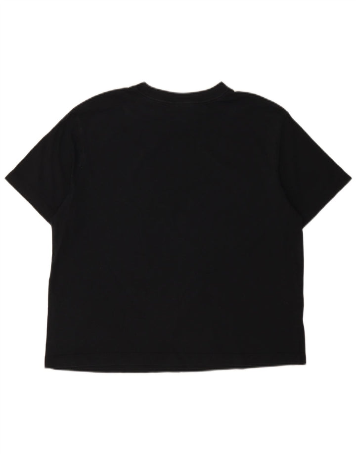 T-shirt corta oversize da donna Nike UK 10 piccola nera