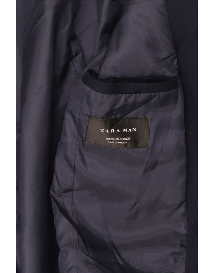 Giacca blazer da uomo a 2 bottoni Zara UK 36 piccola blu navy