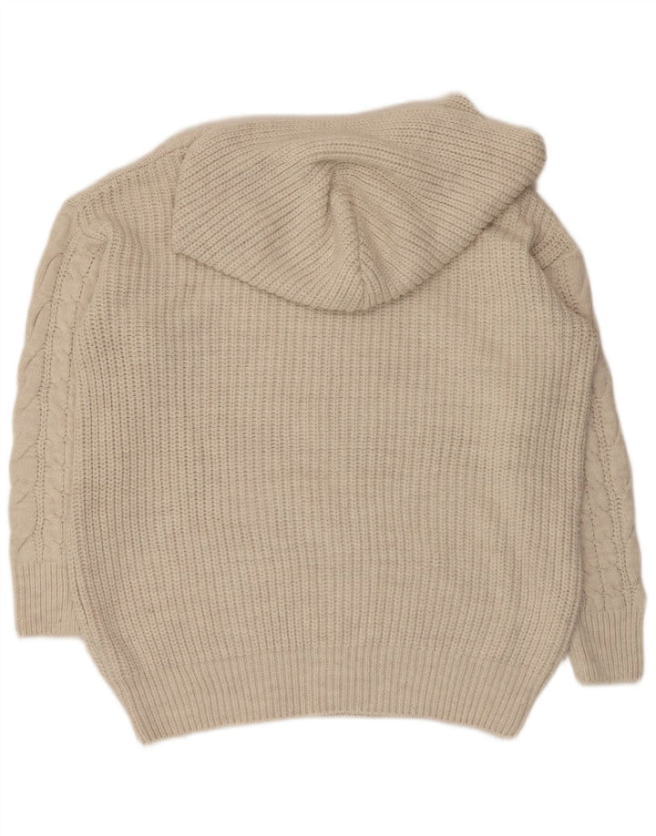 Maglione oversize con cappuccio da donna Marks & Spencer UK 10 piccolo bianco