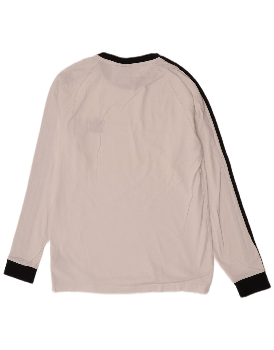 Adidas Uomo Regular Top Manica Lunga Cotone Bianco Medio