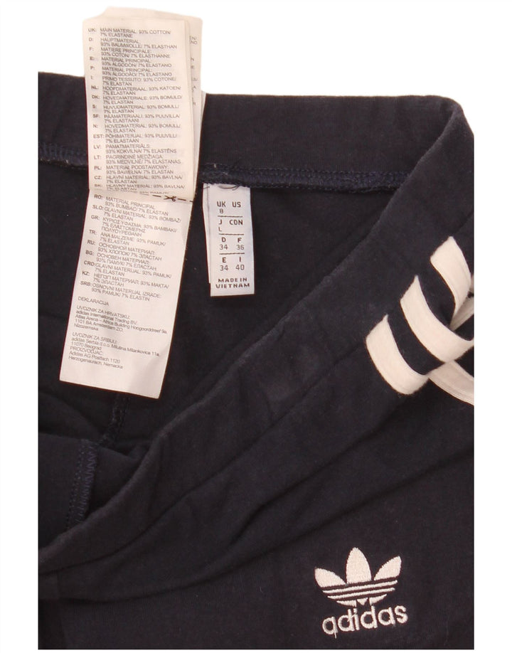 Leggings Adidas da donna UK 8 Small in cotone blu navy