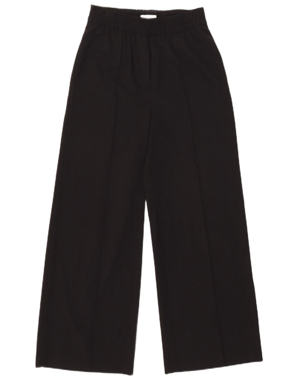 Marks & Spencer Womens High Waist Chino Trousers UK 8 Small W28 L29 Black