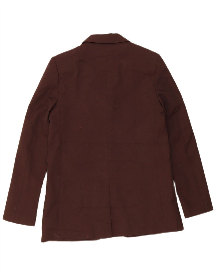 Giacca blazer da uomo a 2 bottoni Zara UK 34 XS poliestere marrone