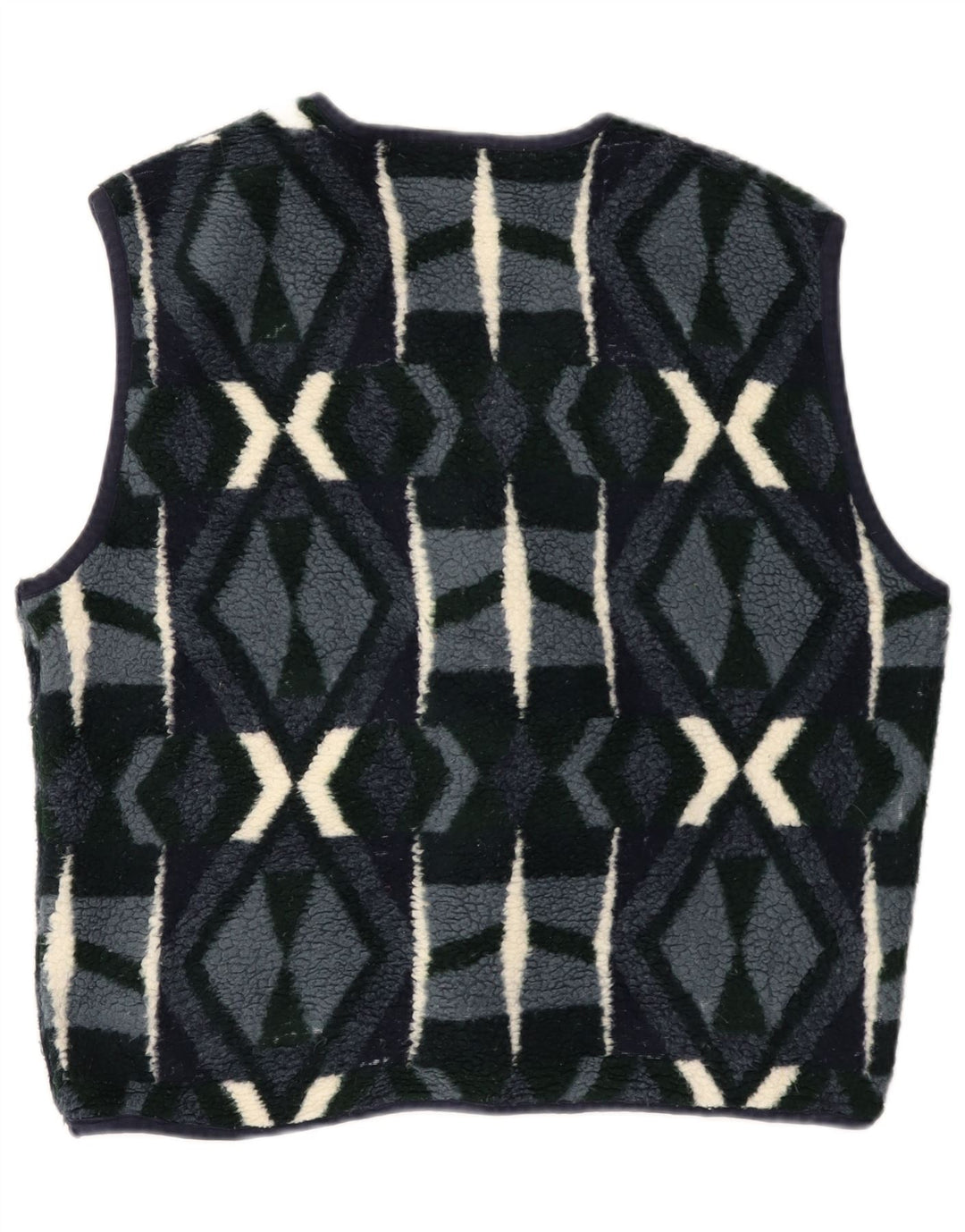 Gilet in pile da uomo Campagnolo UK 38 medio poliestere geometrico blu navy