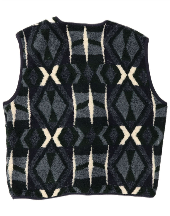 Gilet in pile da uomo Campagnolo UK 38 medio poliestere geometrico blu navy