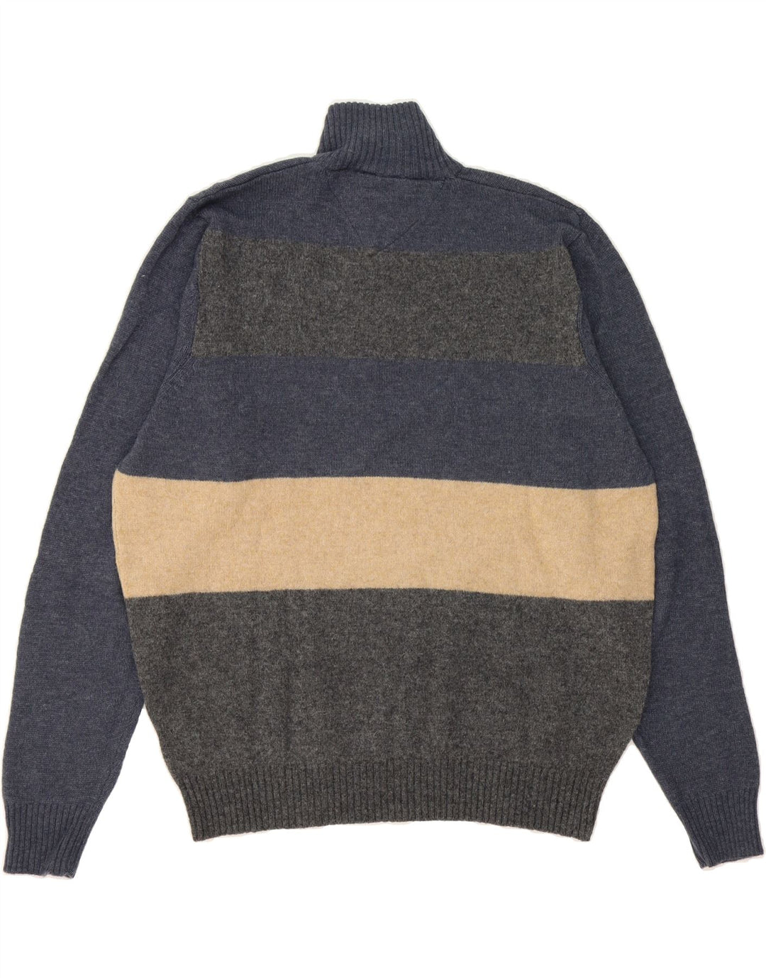 WATSON'S Mens Zip Neck Jumper Sweater IT 56 XL Grey Colourblock Wool Vintage Watson's and Second-Hand Watson's from Messina Hembry 