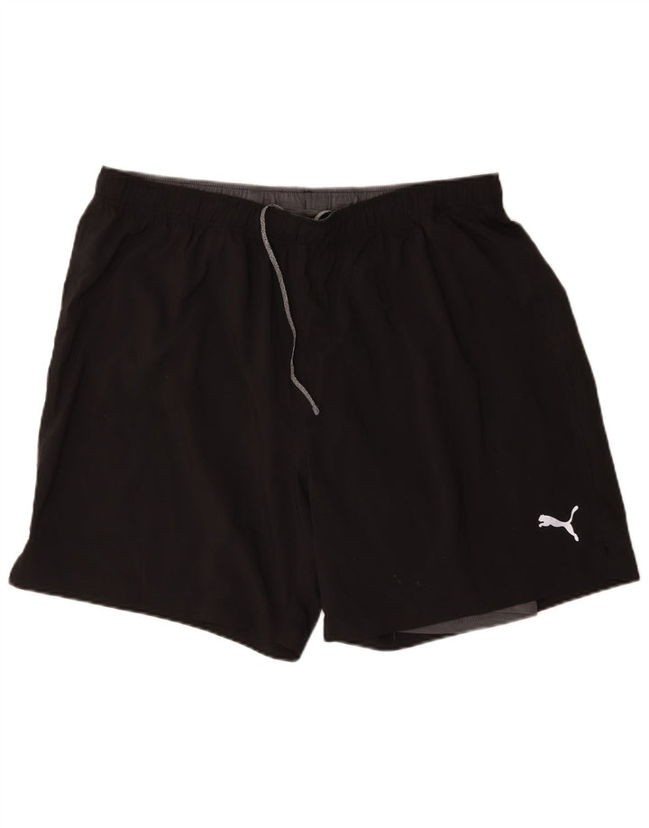 Pantaloncini sportivi grafici da uomo Puma 2XL poliestere nero