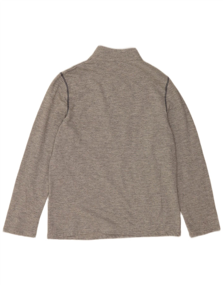 Felpa con collo con zip da uomo NFL Denver Broncos Maglione grande grigio screziato