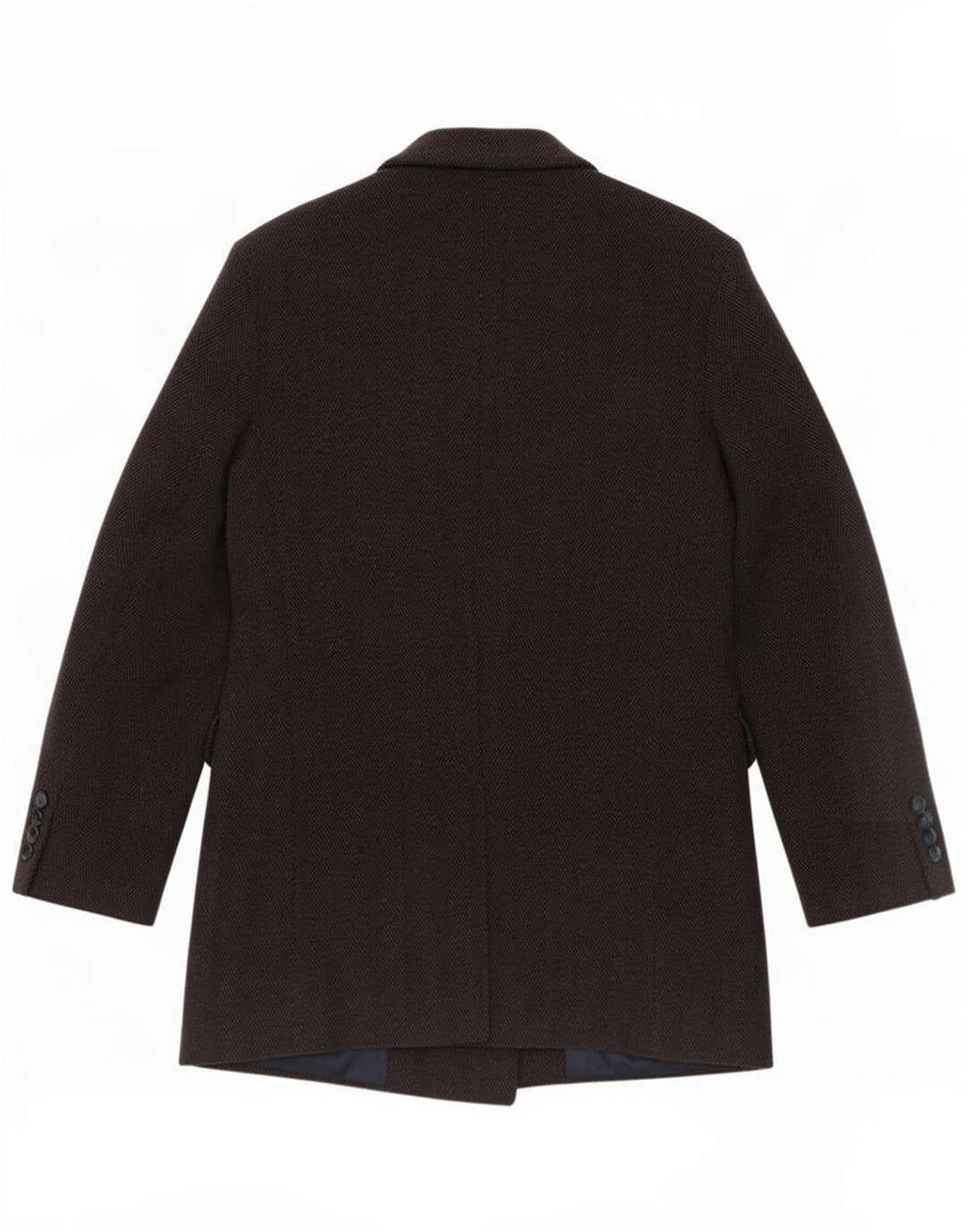 Sisley Cappotto doppiopetto uomo IT 50 Large Grigio Lana spinato
