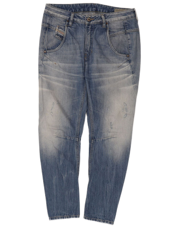 Jeans dritti Fayza a vita bassa da donna Diesel, vestibilità rilassata, W27 L26 Blu