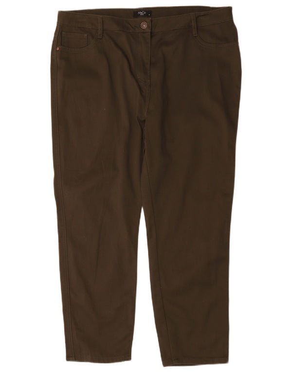 Pantaloni corti da donna M&Co UK 18 XL W36 L25 Cotone kaki