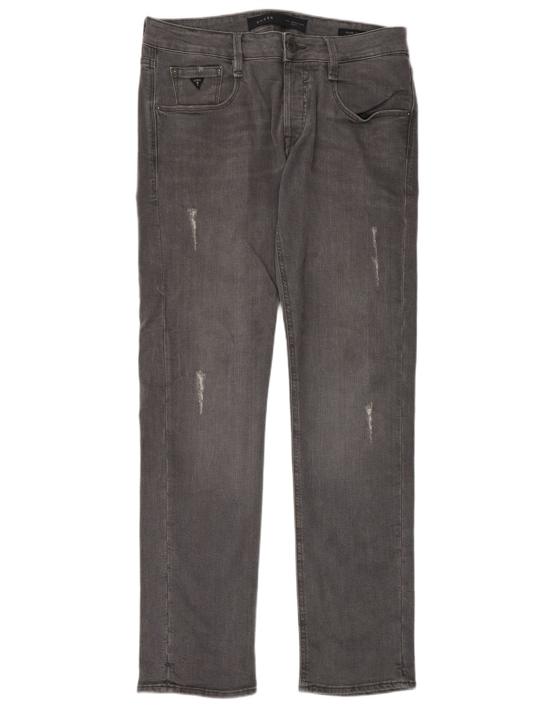 Jeans slim invecchiati da uomo Guess W31 L33 cotone grigio