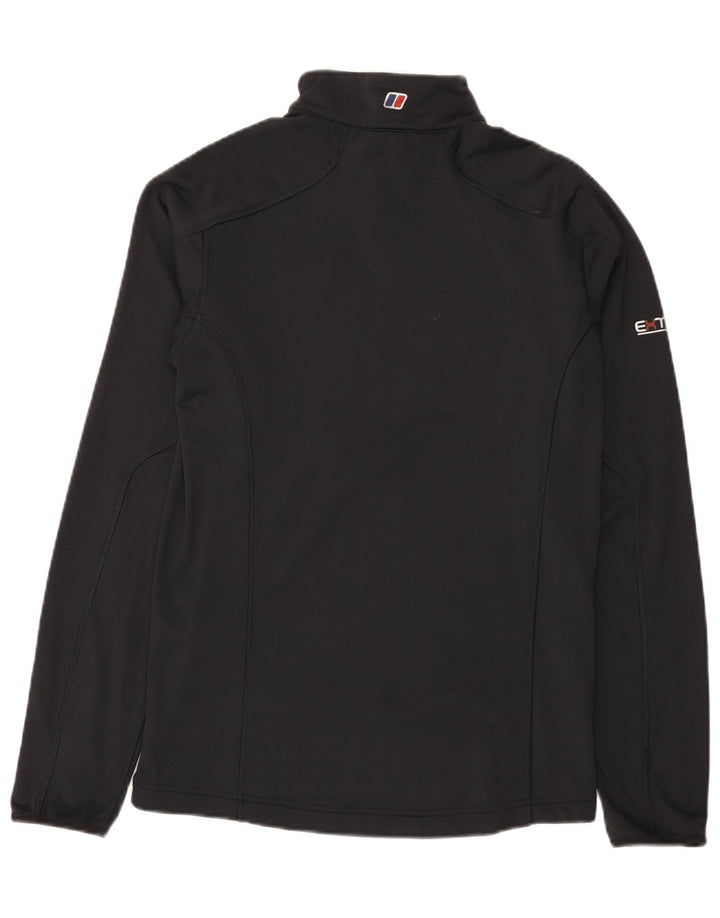 Berghaus Maglia da tuta da uomo con zip e collo in poliestere medio nero