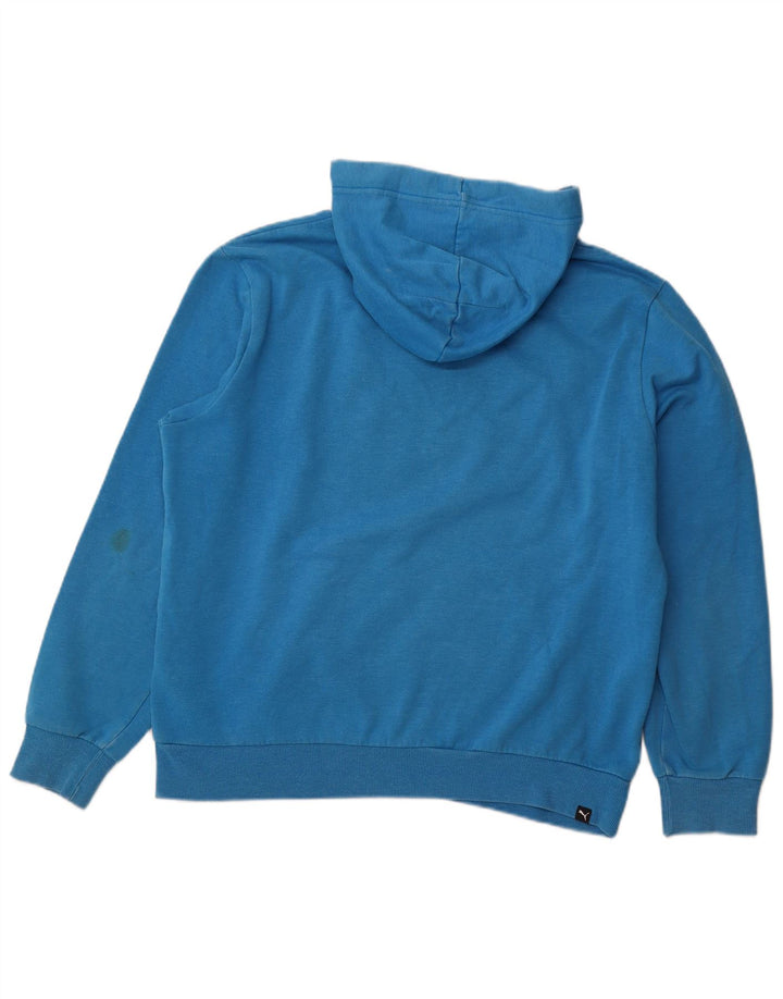 Felpa con cappuccio grafica PUMA da uomo grande blu