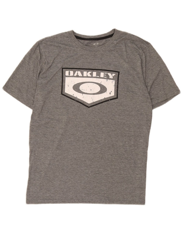 T-shirt grafica da uomo con vestibilità regolare Oakley, grande, grigia