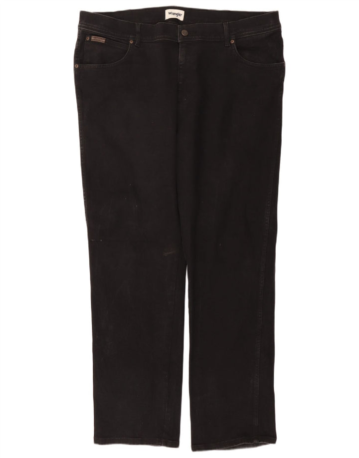 Jeans dritti da uomo Wrangler Texas W42 L32 cotone nero