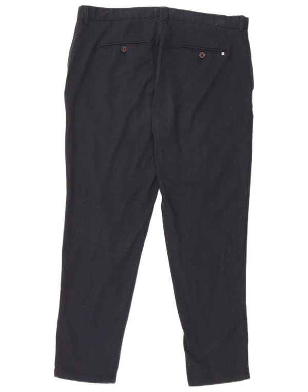 Pantaloni chino slim da uomo Zara EU 44 Large W34 L28 Blu navy