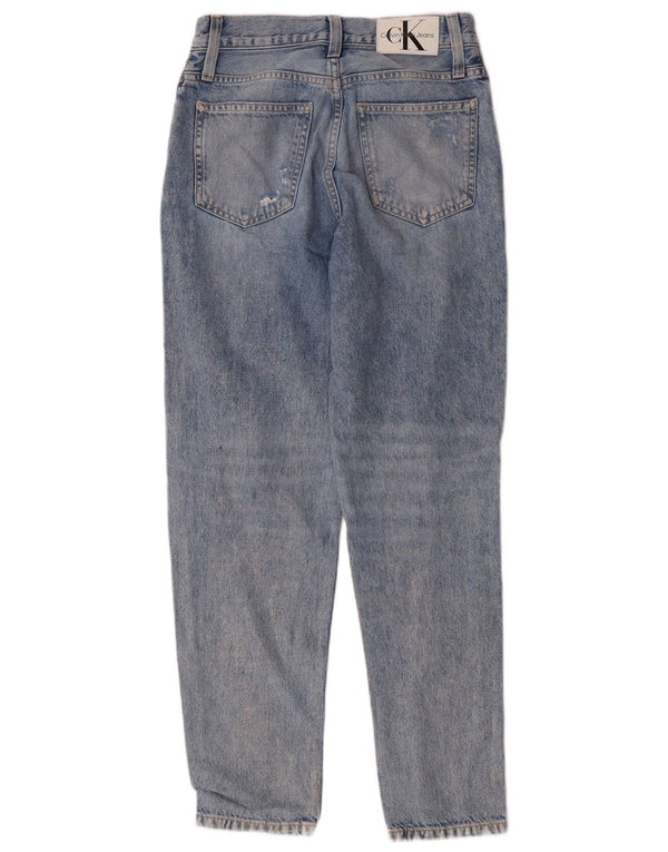 Jeans Calvin Klein da donna affusolati a vita alta affusolati W26 L28 Blu Grunge