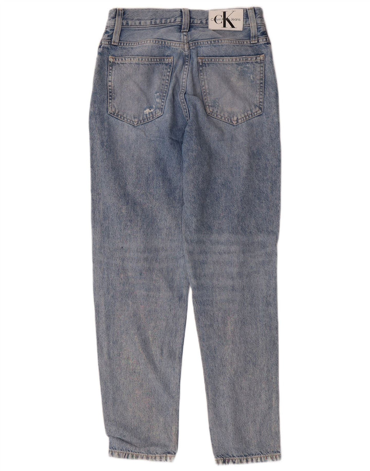 Jeans Calvin Klein da donna affusolati a vita alta affusolati W26 L28 Blu Grunge