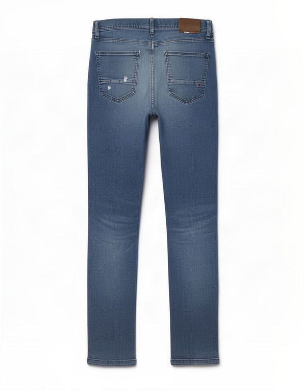 Tommy Hilfiger Uomo Layton Distressed Jeans Skinny W34 L30 Cotone Blu