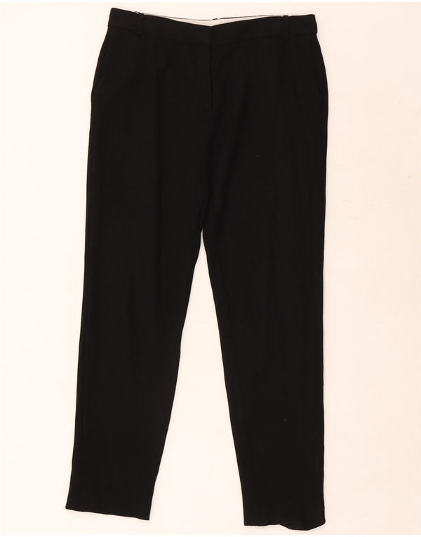 Pantaloni chino slim da donna Massimo Dutti EU 38 Small W28 L27 Viscosa nera