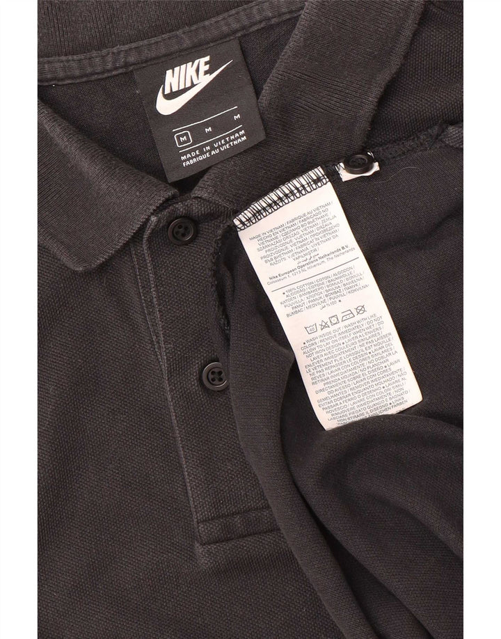 Polo Nike da uomo in cotone nero medio