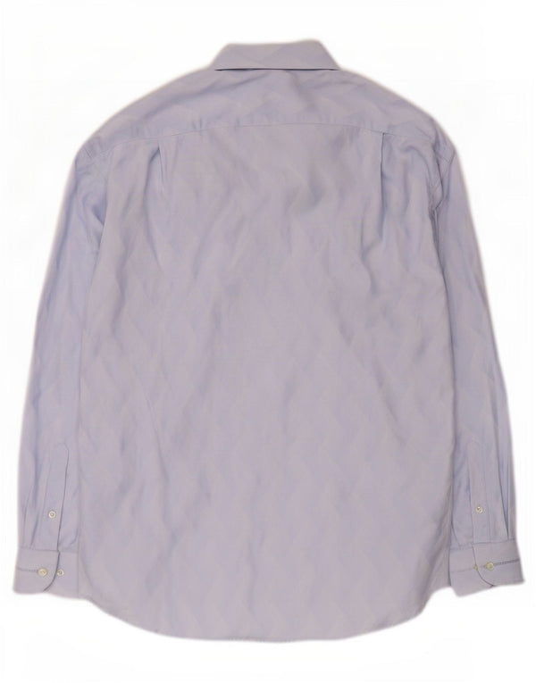 Camicia da uomo Roccobarocco taglia 44 XL in cotone geometrico blu