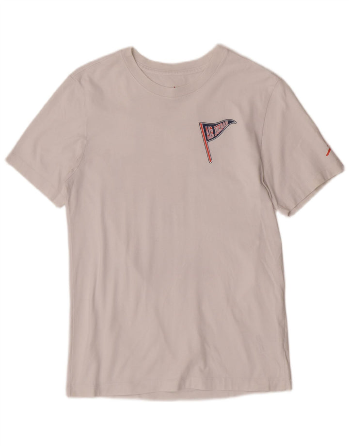 T-shirt grafica da uomo con vestibilità standard Jordan, top in cotone bianco medio