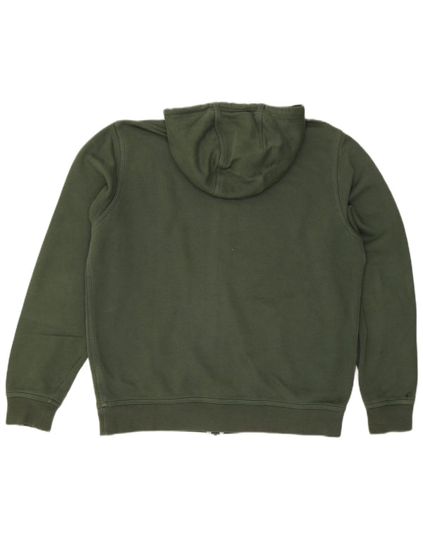 Felpa con cappuccio e zip Nike da uomo XL in cotone verde