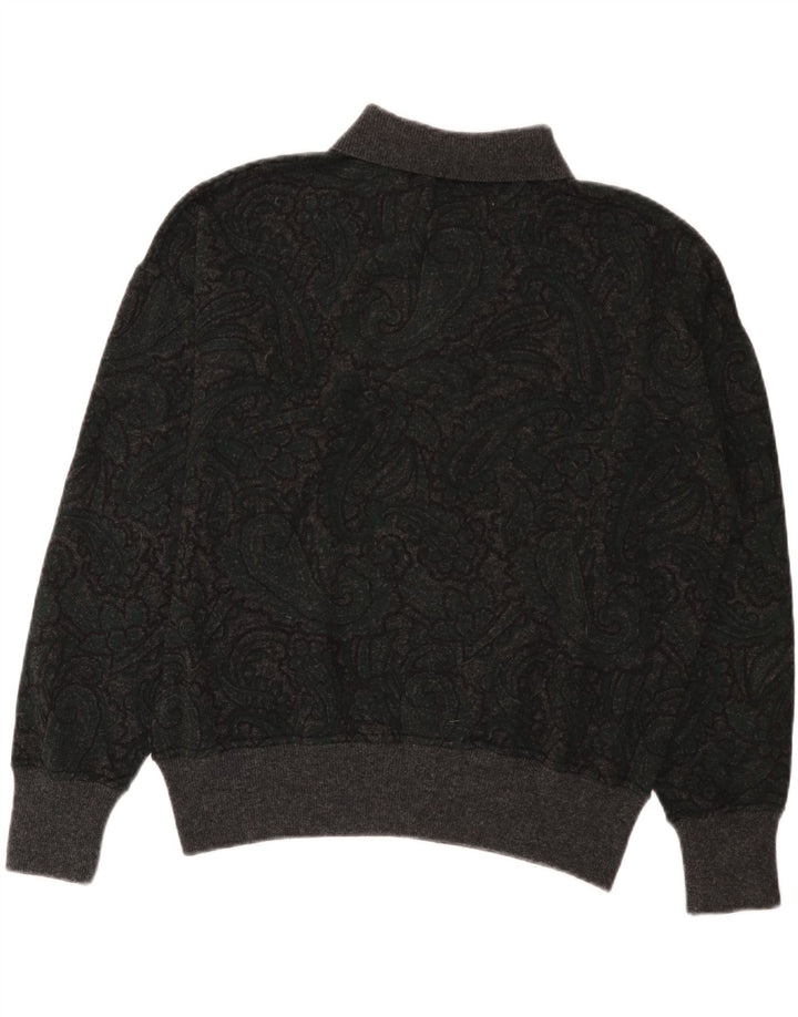 Maglione da uomo a collo alto Pancaldi & B IT 48 Lana Paisley grigio medio