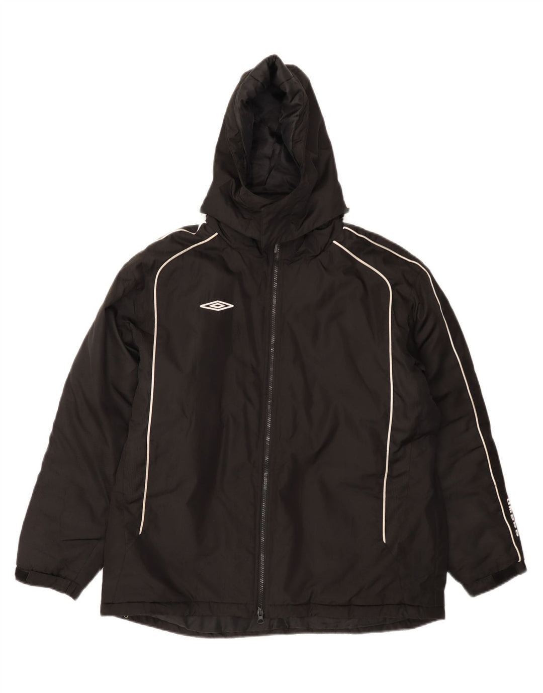 Giacca imbottita oversize con cappuccio da donna UMBRO UK 16 grande poliestere nero