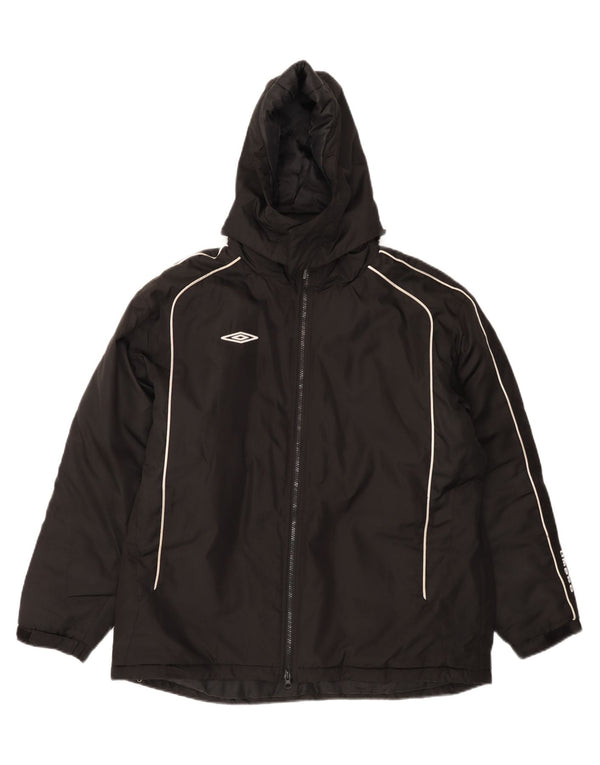 Giacca imbottita oversize con cappuccio da donna UMBRO UK 16 grande poliestere nero