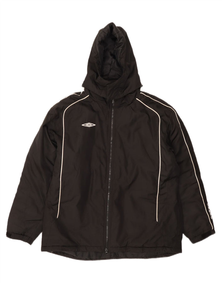 Giacca imbottita oversize con cappuccio da donna UMBRO UK 16 grande poliestere nero