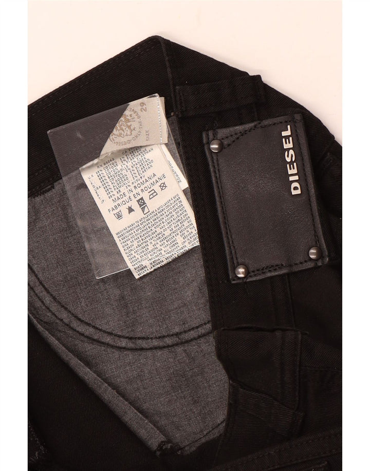 Jeans dritti da donna Diesel W29 L32 cotone nero