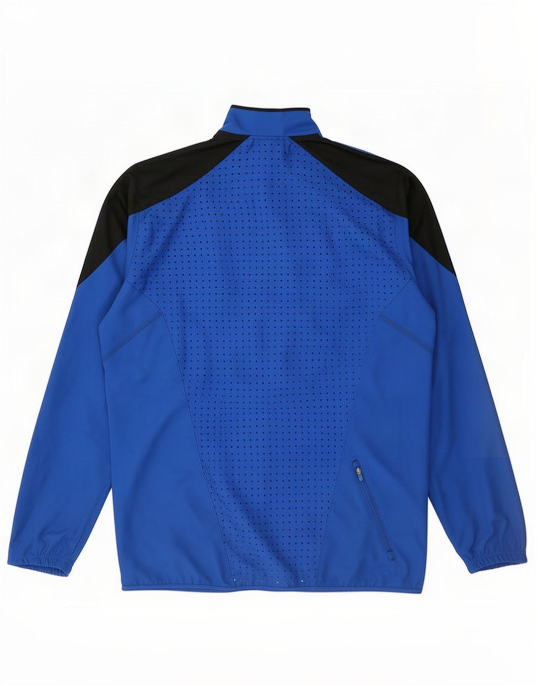 Giacca da ginnastica da uomo Adidas, giacca grande, in poliestere color block blu