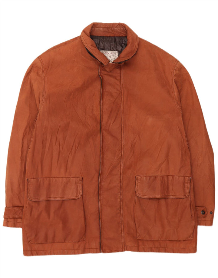 Giacca in pelle da uomo Dibi UK 42 XL in pelle marrone