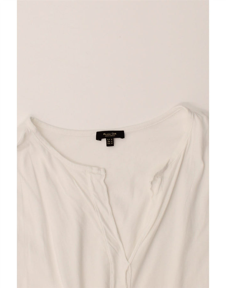 MASSIMO DUTTI Womens Sleeveless Blouse Top UK 14 Medium White Vintage Massimo Dutti and Second-Hand Massimo Dutti from Messina Hembry 