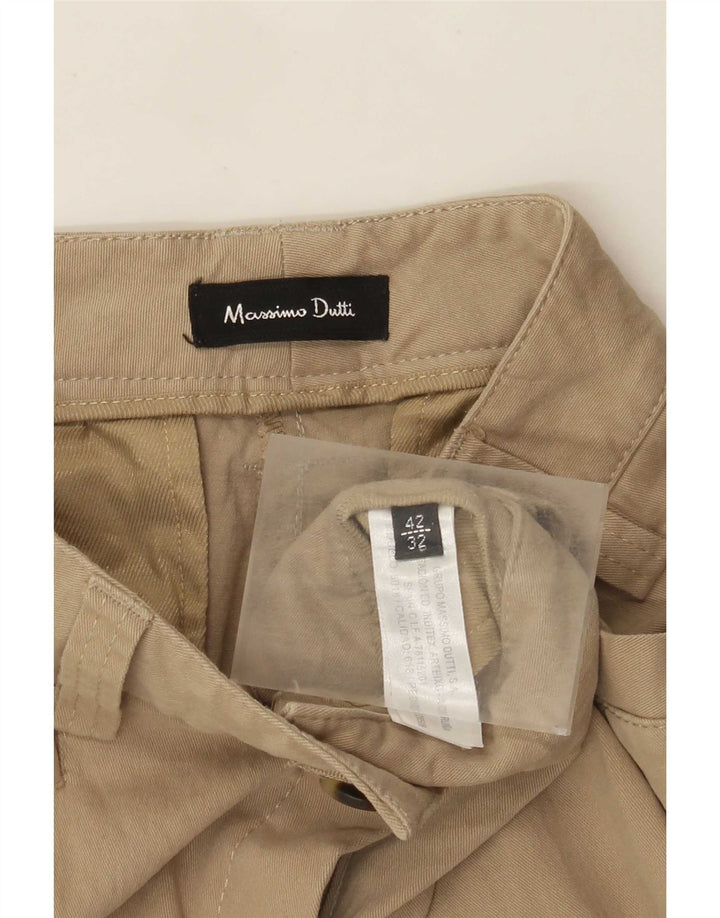 Pantaloni casual bootcut da donna Massimo Dutti EU 42 Large W32 L32 Beige